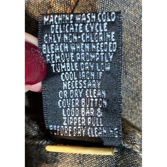 Company Ellen Tracy Button Up Mid Length Denim Coat Jean Jacket Blue Womens 6 - Picture 12 of 12